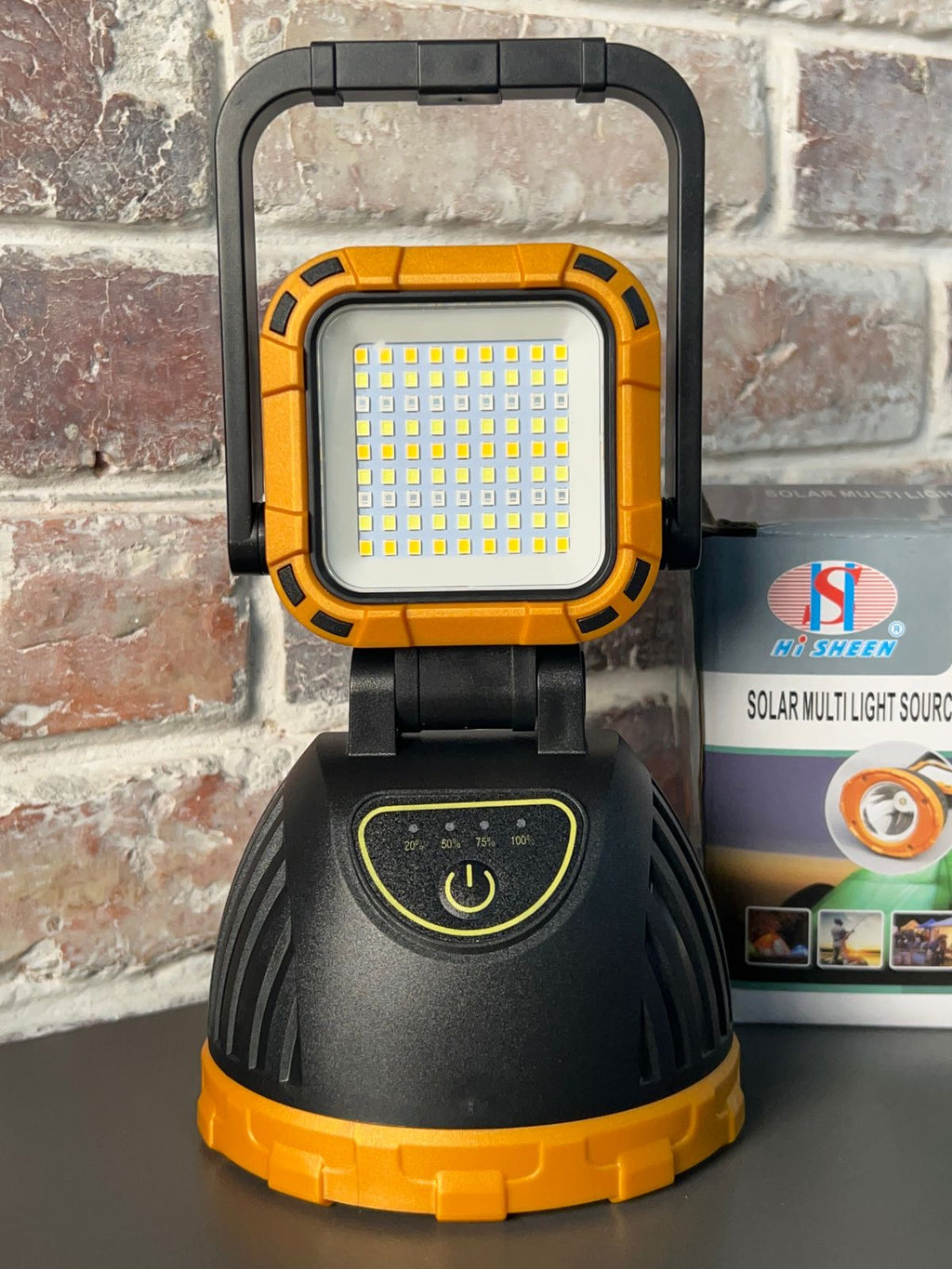 LINTERNA PARA CAMPING CARGA SOLAR Y USB