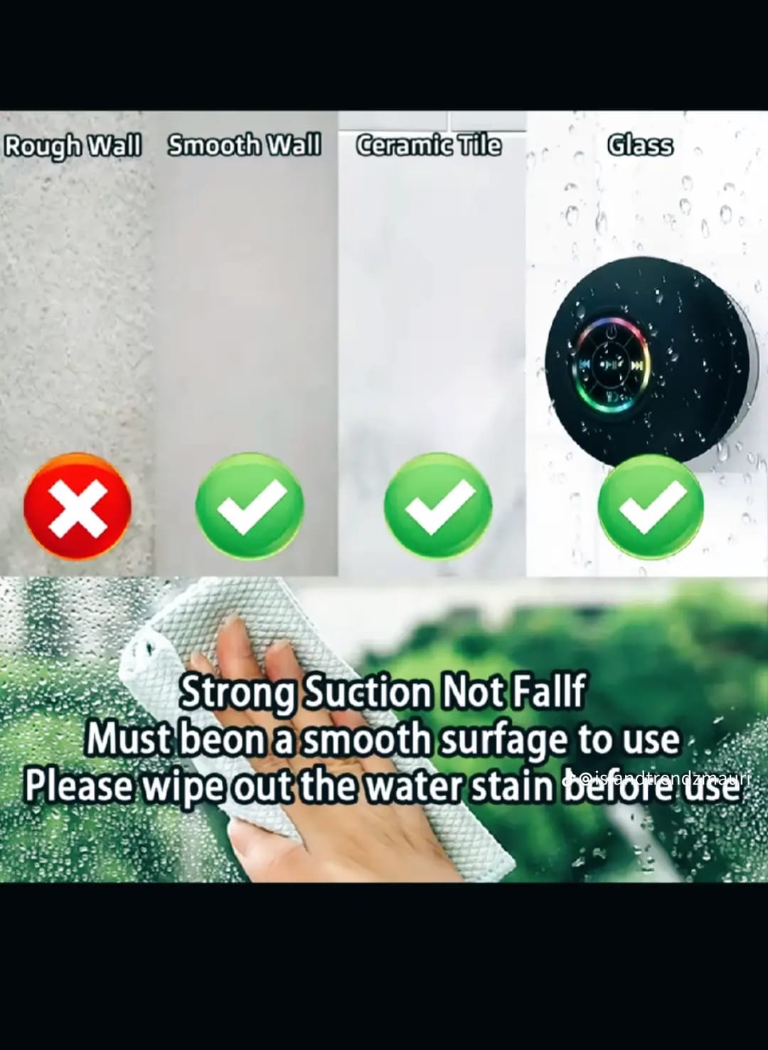 parlante ducha rgb