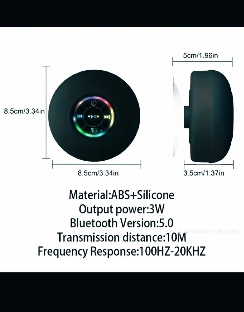 parlante ducha rgb