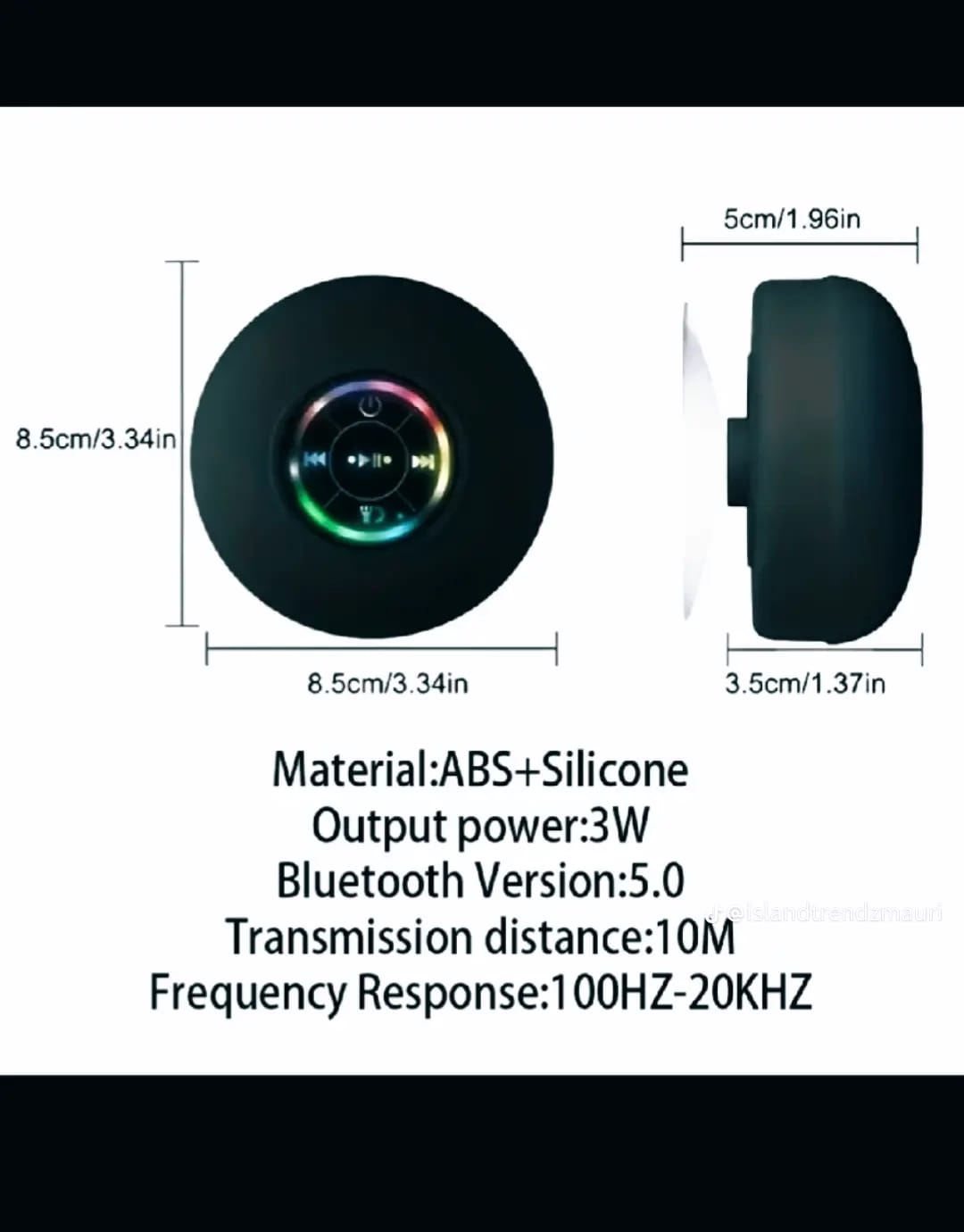 parlante ducha rgb